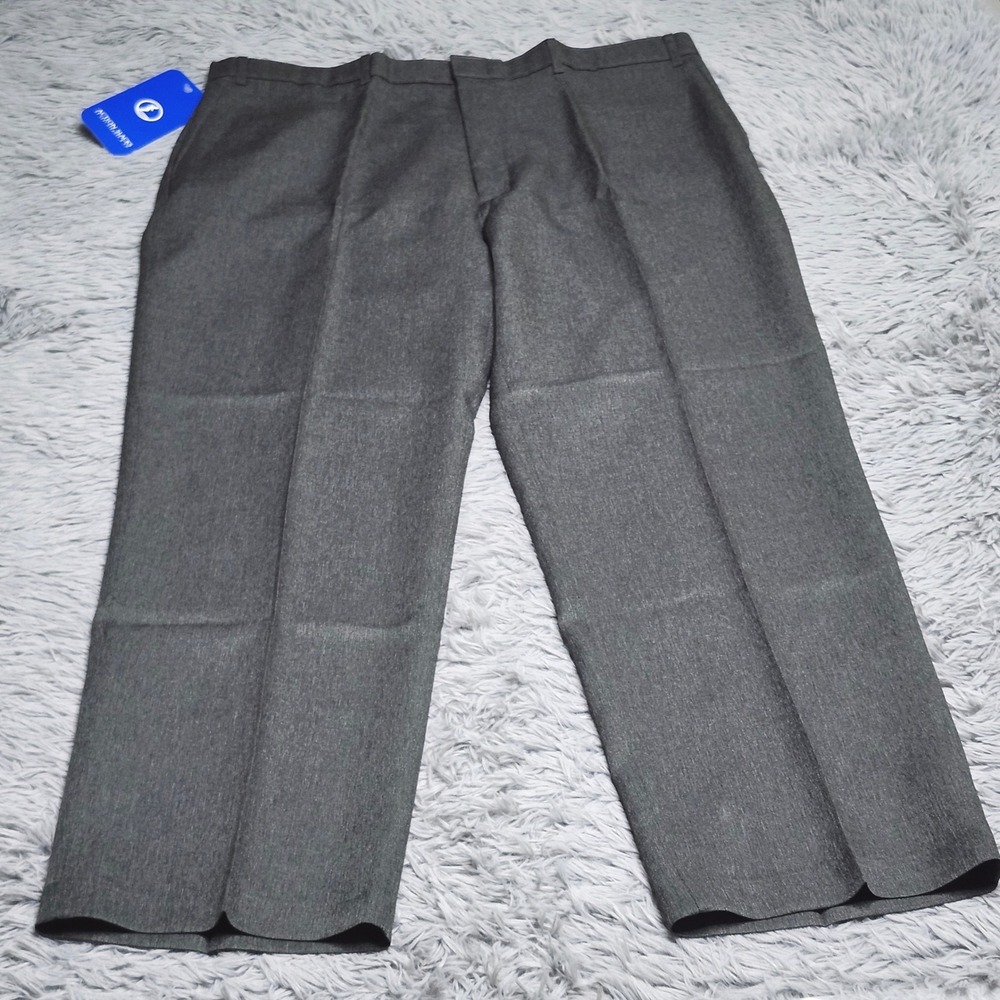 Vintage 1999 Levis Action Slacks Mens 42x30 Gray Poly W42 L30 Dress Pants NOS